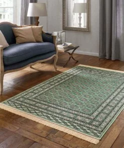 Oosters vloerkleed - Regal Leonor donkergroen - sfeer