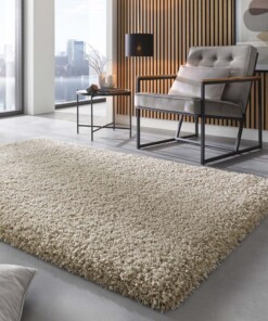 Hoogpolig vloerkleed - Shaggy Prime wit/beige - sfeer