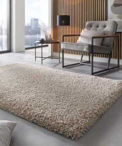 Hoogpolig vloerkleed - Shaggy Prime beige - sfeer
