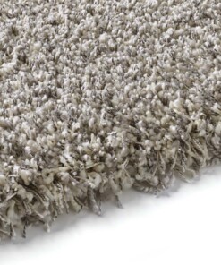 Hoogpolig vloerkleed Shaggy Prime - wit/zilver - close up, thumbnail