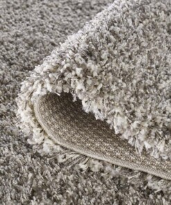 Hoogpolig vloerkleed Shaggy Prime - wit/zilver - close up, thumbnail