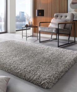 Hoogpolig vloerkleed - Shaggy Prime zilver - sfeer