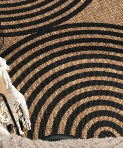 Jute buitenkleed - Serenity beige/zwart