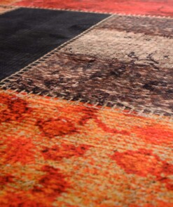 Wasbaar vloerkleed - Sofia multi - close up, thumbnail