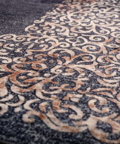 Wasbaar vloerkleed - Silas antraciet - close up, thumbnail