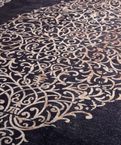 Wasbaar vloerkleed - Silas antraciet - close up, thumbnail