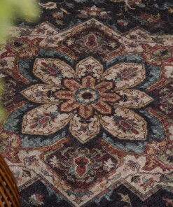 Vintage buitenkleed - Valenca Brio rood/donkerblauw Vintage buitenkleed - Valenca Brio rood/donkerblauw