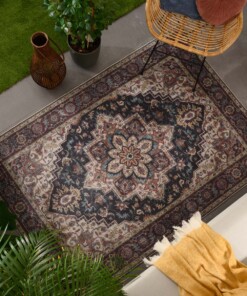 Vintage buitenkleed - Valenca Brio rood/donkerblauw - sfeer