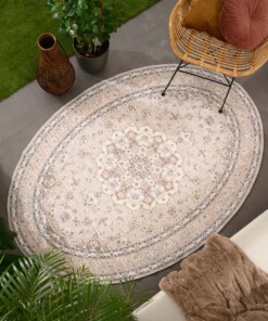 Buitenkleed ovaal Vintage - Valenca Nova beige/lichtgrijs - sfeer
