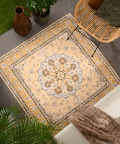 Buitenkleed vierkant Vintage - Valenca Nova geel - sfeer