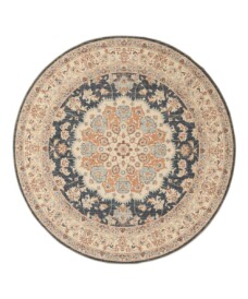 Rond Vintage buitenkleed - Valenca Nova goud/blauw - overzicht, thumbnail Rond Vintage buitenkleed - Valenca Nova goud/blauw - overzicht, thumbnail