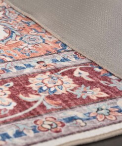 Vintage buitenkleed - Valenca Nova crème/rood - close up, thumbnail Vintage buitenkleed - Valenca Nova crème/rood - close up, thumbnail