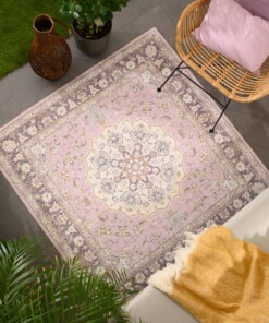 Buitenkleed vierkant Vintage - Valenca Nova paars/roze - sfeer
