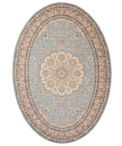 Buitenkleed ovaal Vintage - Valenca Nova lichtblauw/beige - overzicht