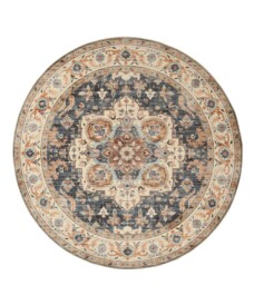 Rond Vintage buitenkleed - Valenca Fino goud/blauw - overzicht, thumbnail Rond Vintage buitenkleed - Valenca Fino goud/blauw - overzicht, thumbnail