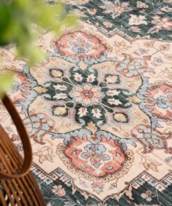 Buitenkleed ovaal Vintage - Valenca Fino groen/rood Buitenkleed ovaal Vintage - Valenca Fino groen/rood