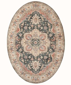 Buitenkleed ovaal Vintage - Valenca Fino groen/rood - overzicht