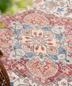 Vintage buitenkleed - Valenca Fino crème/rood Vintage buitenkleed - Valenca Fino crème/rood