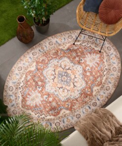 Buitenkleed ovaal Vintage - Valenca Fino terracotta - sfeer