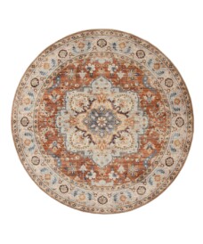 Rond Vintage buitenkleed - Valenca Fino terracotta - overzicht, thumbnail Rond Vintage buitenkleed - Valenca Fino terracotta - overzicht, thumbnail