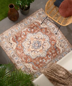 Buitenkleed vierkant Vintage - Valenca Fino terracotta - sfeer