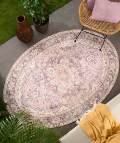 Buitenkleed ovaal Vintage - Valenca Fino paars/roze - sfeer