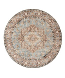 Rond Vintage buitenkleed - Valenca Fino lichtblauw - overzicht