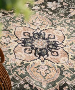 Rond Vintage buitenkleed - Valenca Fino beige/groen Rond Vintage buitenkleed - Valenca Fino beige/groen