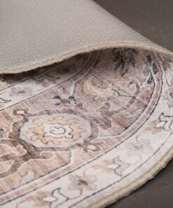 Rond Vintage buitenkleed - Valenca Fino lichtgrijs/beige Rond Vintage buitenkleed - Valenca Fino lichtgrijs/beige