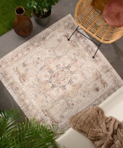 Buitenkleed vierkant Vintage - Valenca Fino lichtgrijs/beige - sfeer