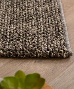 Laagpolig vloerkleed - Loom grijs - close up, thumbnail