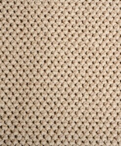 Rond laagpolig vloerkleed - Loom crème - close up, thumbnail Rond laagpolig vloerkleed - Loom crème - close up, thumbnail