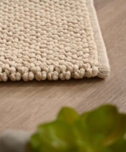 Laagpolig vloerkleed - Loom créme - close up, thumbnail Laagpolig vloerkleed - Loom créme - close up, thumbnail