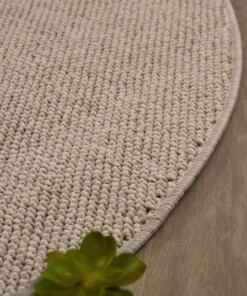 Rond laagpolig vloerkleed - Loom zilver - close up, thumbnail Rond laagpolig vloerkleed - Loom zilver - close up, thumbnail