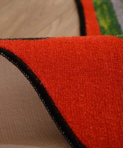 Kindervloerkleed - Joy Racetrack rood - close up, thumbnail