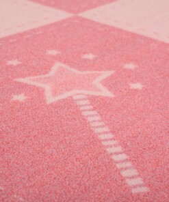 Kindervloerkleed - Joy Prinses roze - close up, thumbnail Kindervloerkleed - Joy Prinses roze - close up, thumbnail