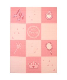 Kindervloerkleed - Joy Prinses roze - overzicht, thumbnail