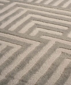 Scandinavisch vloerkleed - Serene Voss zilver - close up, thumbnail