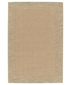 Buitenkleed ruiten - Corde Cadre naturel/groen - overzicht, thumbnail