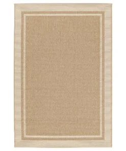 Buitenkleed ruiten - Corde Cadre naturel/wit - overzicht