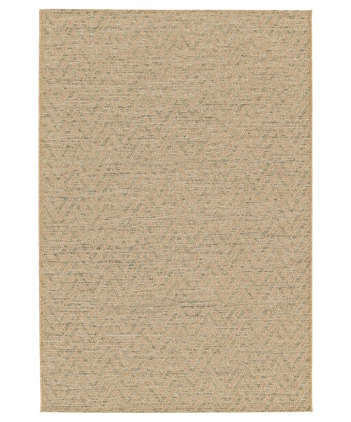 Buitenkleed zig-zag  - Corde Chevron naturel/groen - overzicht