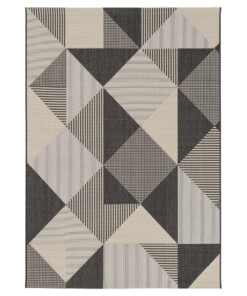 Buitenkleed ruiten - Verdance Mesa zwart/beige - overzicht