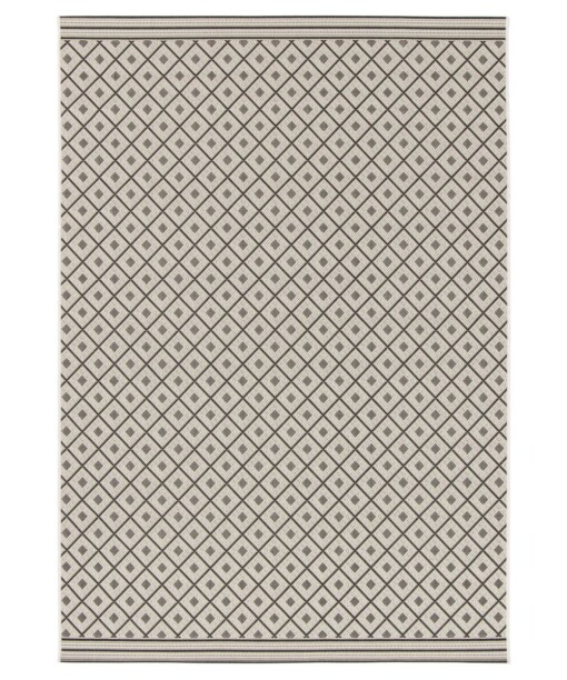 Buitenkleed ruiten - Verdance Trellis grijs - overzicht