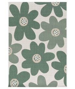 Buitenkleed bloemen - Verdance Floral groen - overzicht