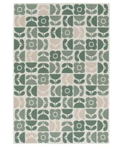 Buitenkleed bloemen - Verdance Bloom groen - overzicht