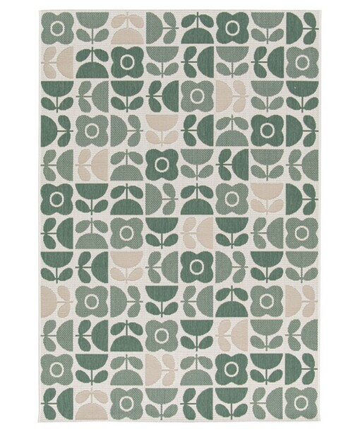 Buitenkleed bloemen - Verdance Bloom groen - overzicht