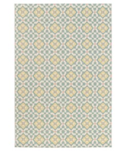 Buitenkleed - Bubbly Tulip turquoise/geel - overzicht