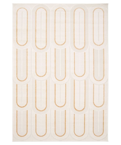 Retro vloerkleed - Forme Pavé abrikoos - overzicht