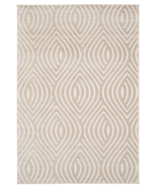 Retro vloerkleed - Forme Courant beige - overzicht