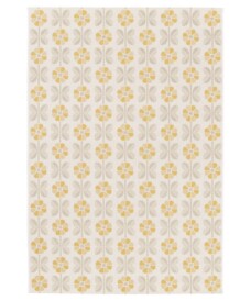 Buitenkleed bloemen - Amber Marigold beige/geel - overzicht, thumbnail